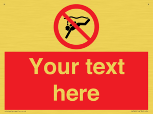 Custom prohibition No sub aqua diving